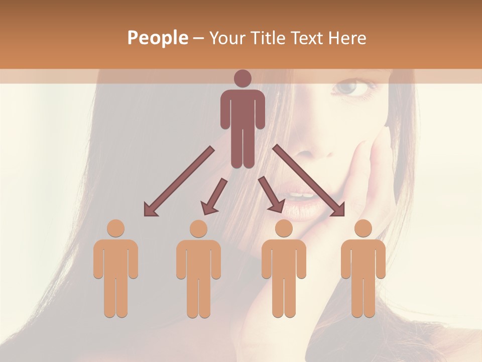 A Woman With Long Hair Is Looking At The Camera PowerPoint Template
