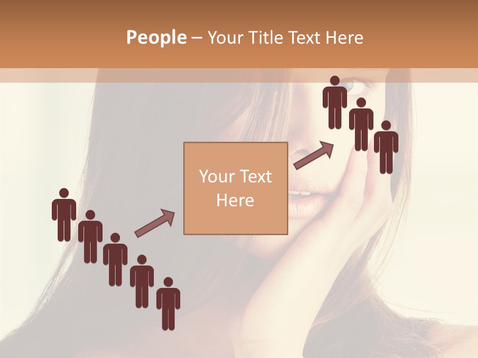 A Woman With Long Hair Is Looking At The Camera PowerPoint Template