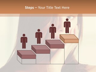 A Woman With Long Hair Is Looking At The Camera PowerPoint Template