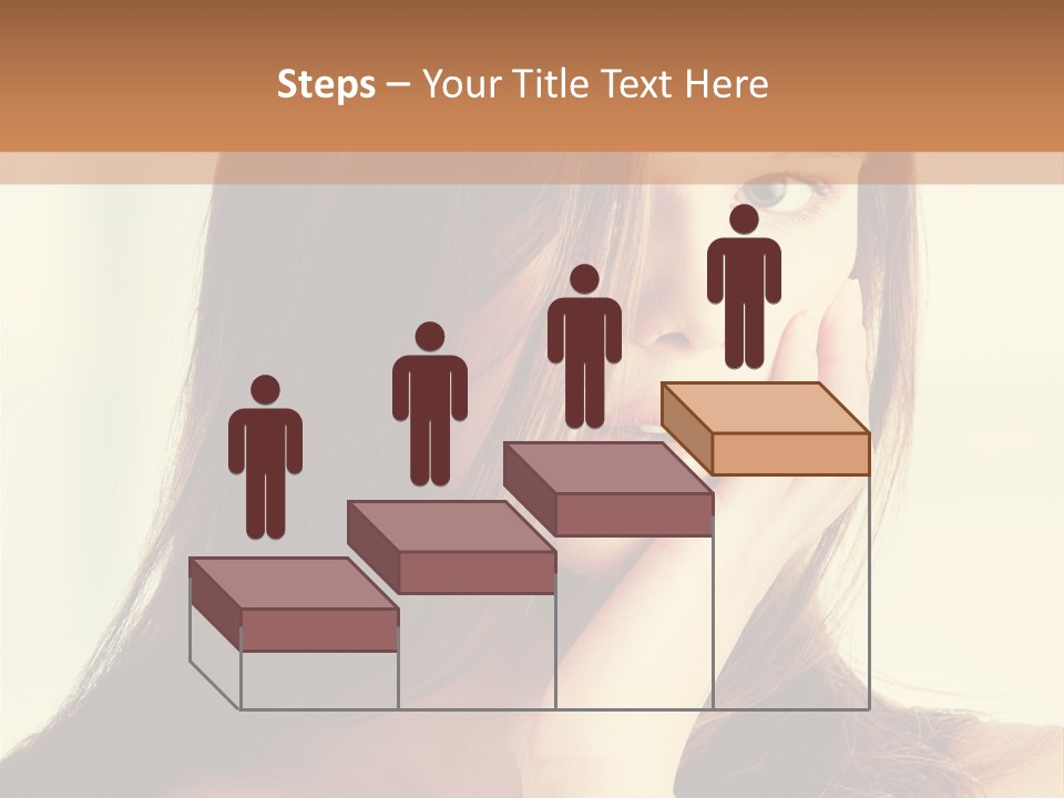 A Woman With Long Hair Is Looking At The Camera PowerPoint Template