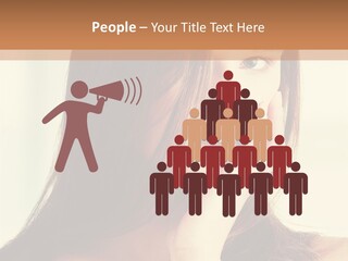 A Woman With Long Hair Is Looking At The Camera PowerPoint Template