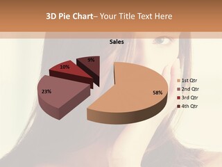 A Woman With Long Hair Is Looking At The Camera PowerPoint Template