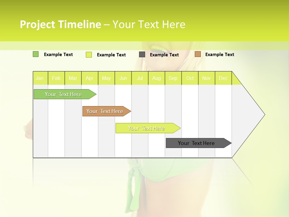A Woman In A Bikini Holding A Frisbee PowerPoint Template