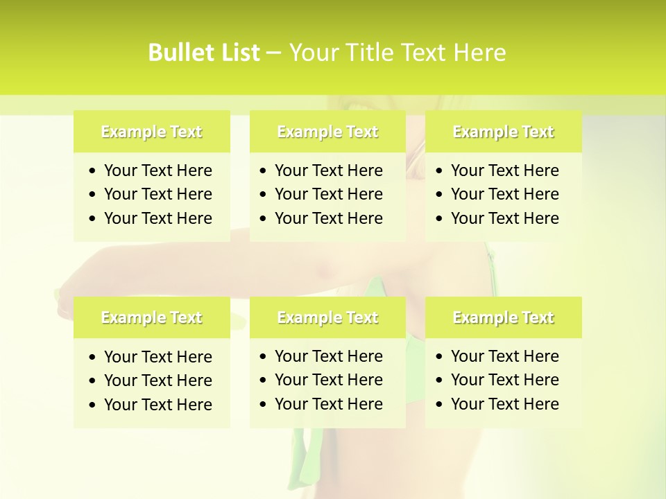 A Woman In A Bikini Holding A Frisbee PowerPoint Template