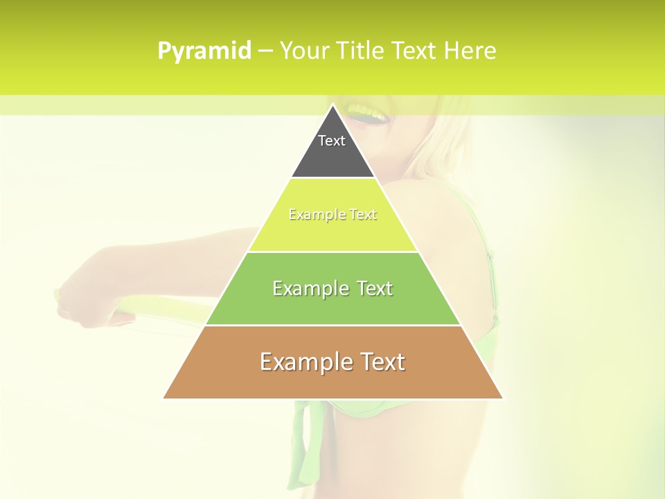 A Woman In A Bikini Holding A Frisbee PowerPoint Template