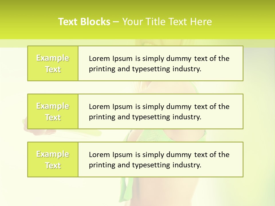 A Woman In A Bikini Holding A Frisbee PowerPoint Template