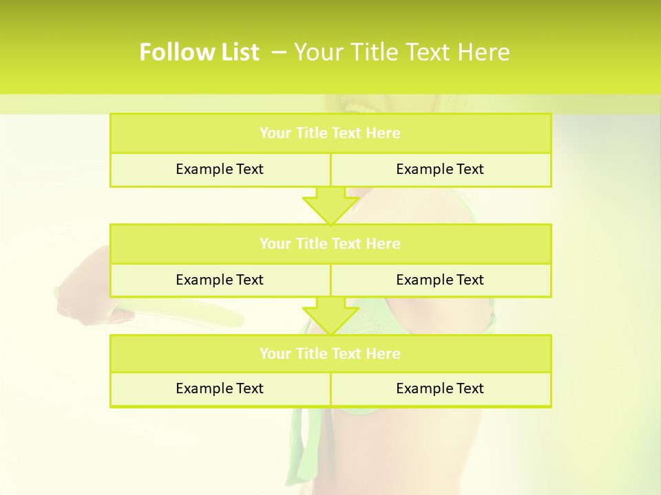 A Woman In A Bikini Holding A Frisbee PowerPoint Template