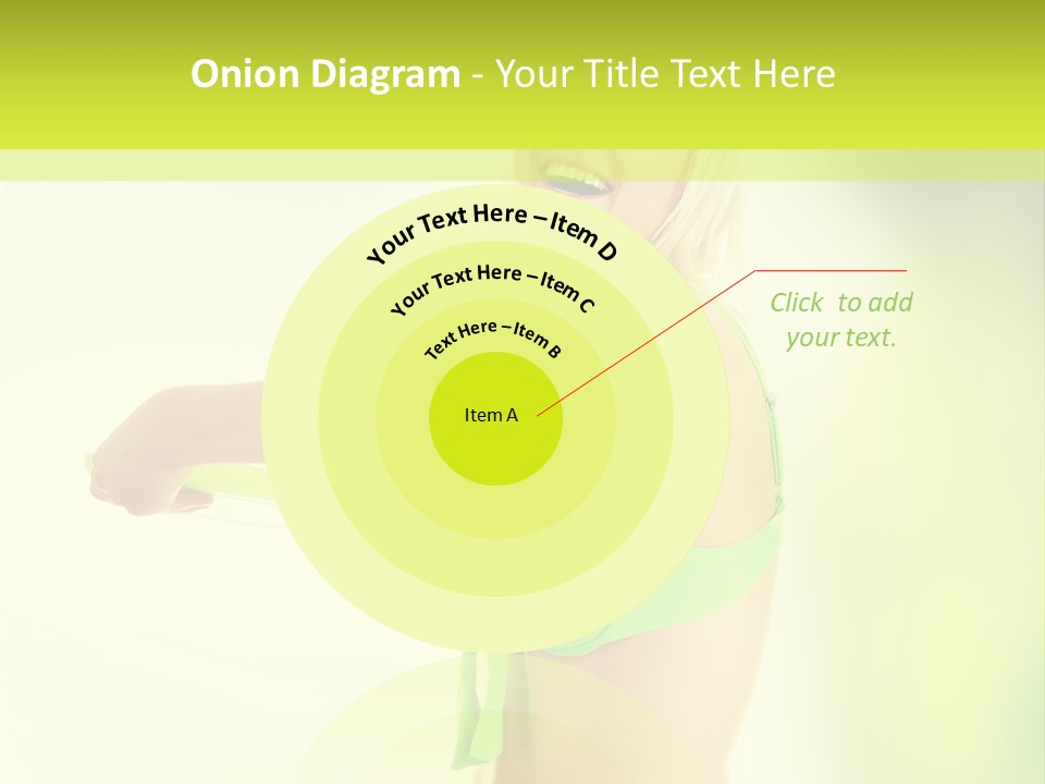 A Woman In A Bikini Holding A Frisbee PowerPoint Template