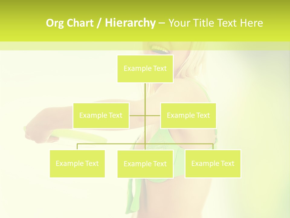 A Woman In A Bikini Holding A Frisbee PowerPoint Template