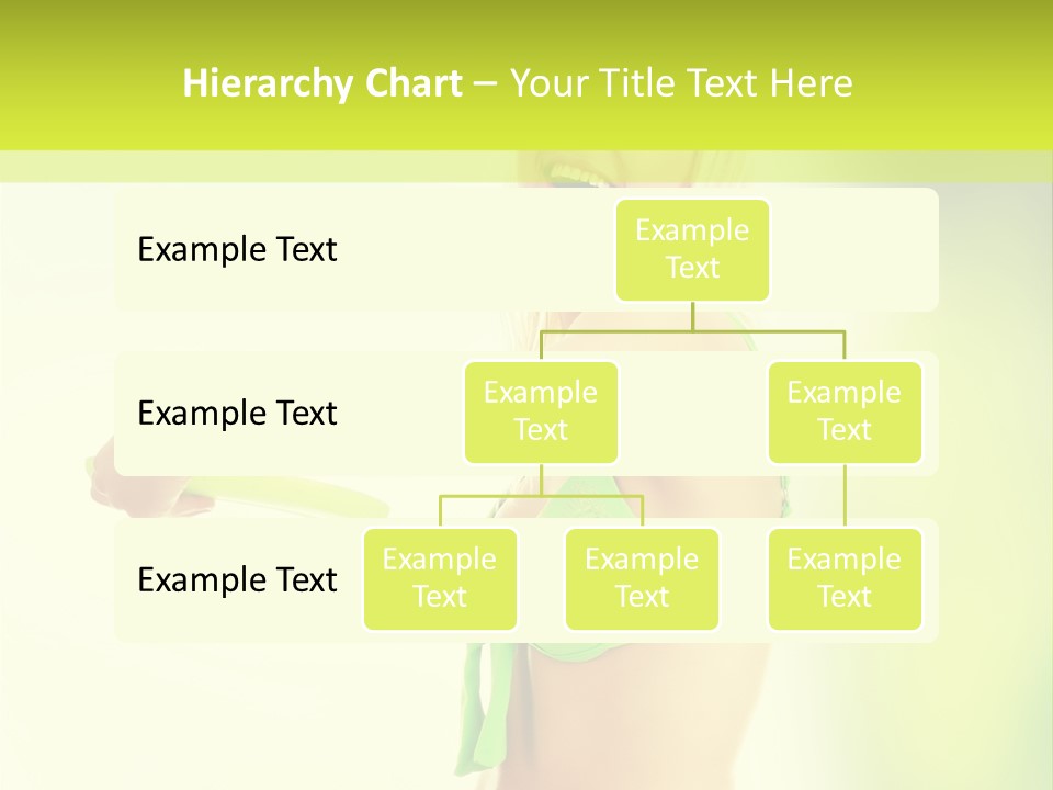 A Woman In A Bikini Holding A Frisbee PowerPoint Template