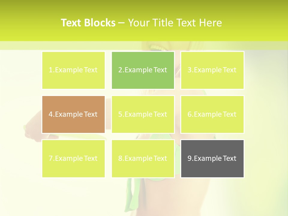 A Woman In A Bikini Holding A Frisbee PowerPoint Template