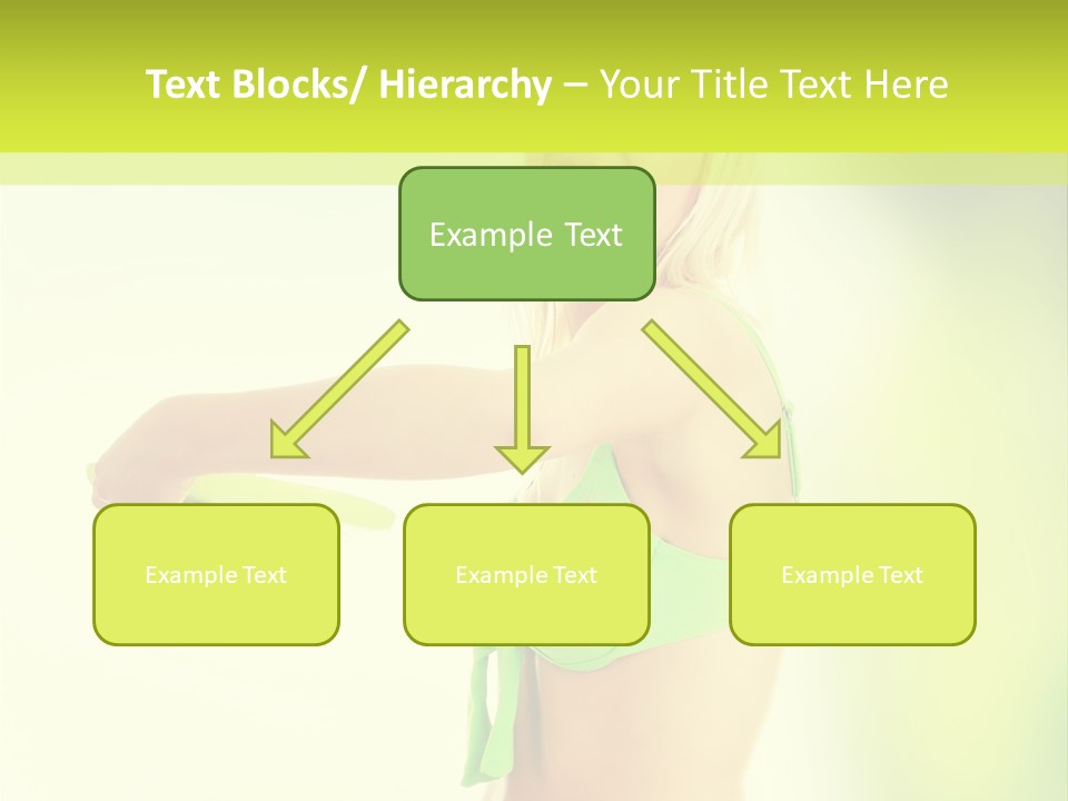 A Woman In A Bikini Holding A Frisbee PowerPoint Template