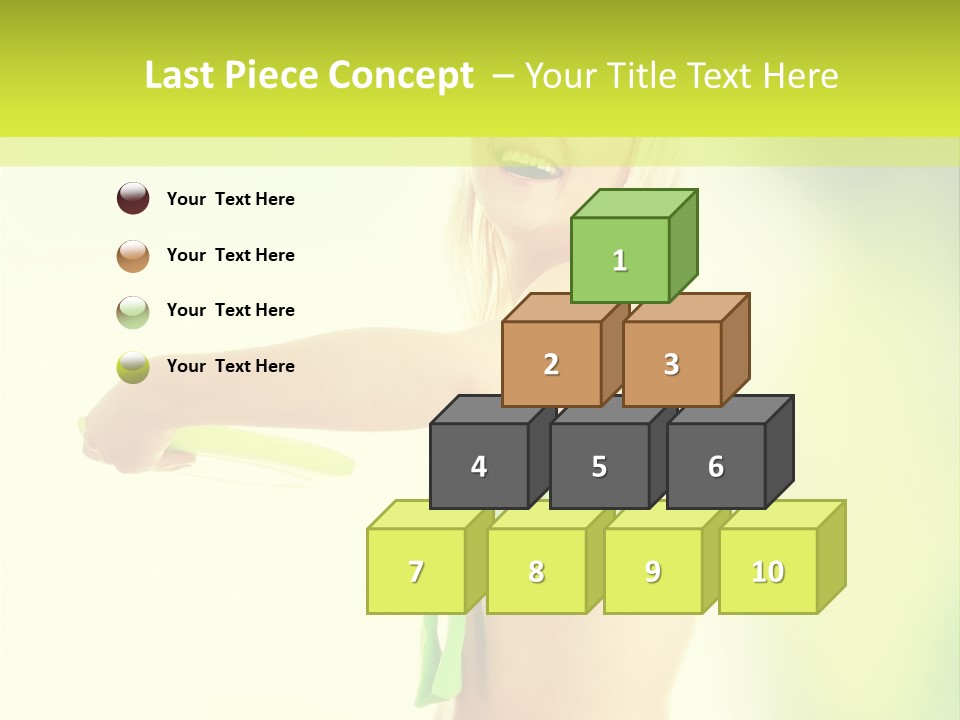 A Woman In A Bikini Holding A Frisbee PowerPoint Template