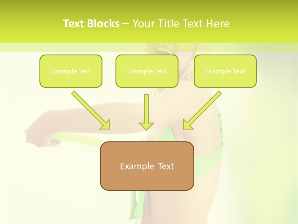A Woman In A Bikini Holding A Frisbee PowerPoint Template