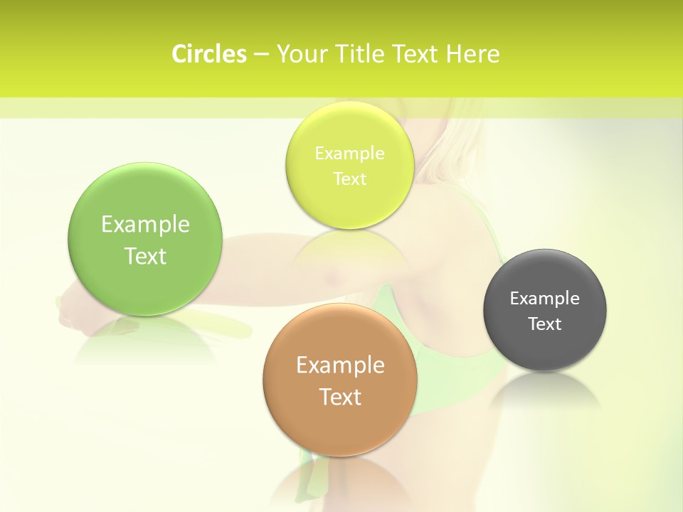 A Woman In A Bikini Holding A Frisbee PowerPoint Template