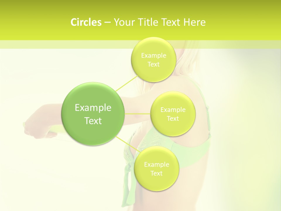 A Woman In A Bikini Holding A Frisbee PowerPoint Template