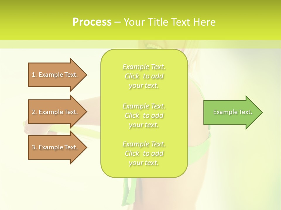 A Woman In A Bikini Holding A Frisbee PowerPoint Template