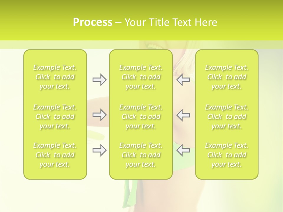 A Woman In A Bikini Holding A Frisbee PowerPoint Template