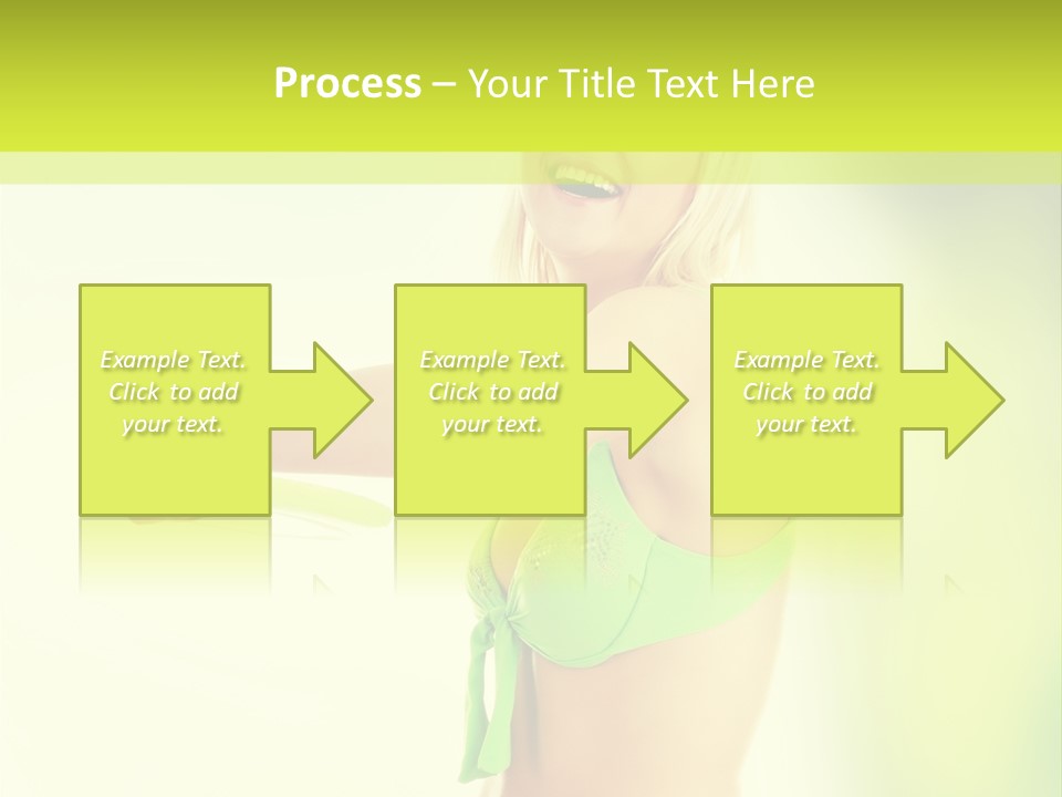 A Woman In A Bikini Holding A Frisbee PowerPoint Template