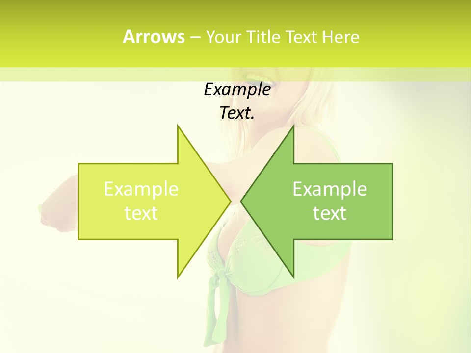 A Woman In A Bikini Holding A Frisbee PowerPoint Template