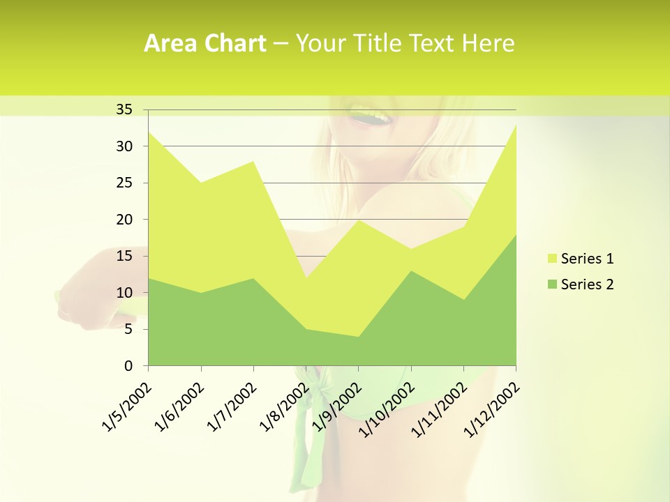 A Woman In A Bikini Holding A Frisbee PowerPoint Template