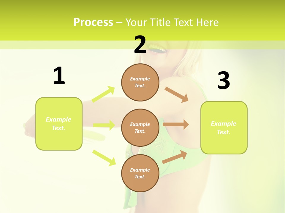 A Woman In A Bikini Holding A Frisbee PowerPoint Template