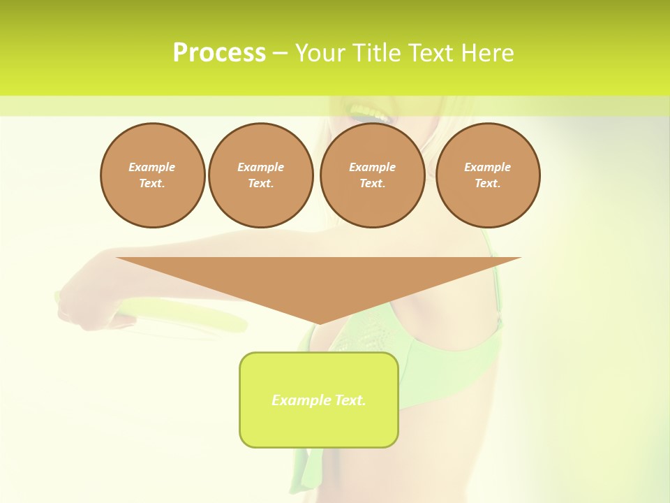 A Woman In A Bikini Holding A Frisbee PowerPoint Template