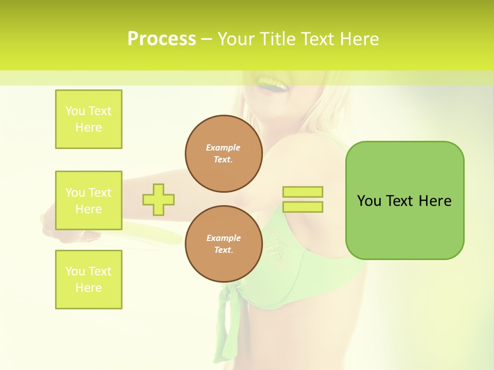 A Woman In A Bikini Holding A Frisbee PowerPoint Template