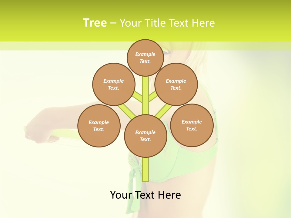 A Woman In A Bikini Holding A Frisbee PowerPoint Template