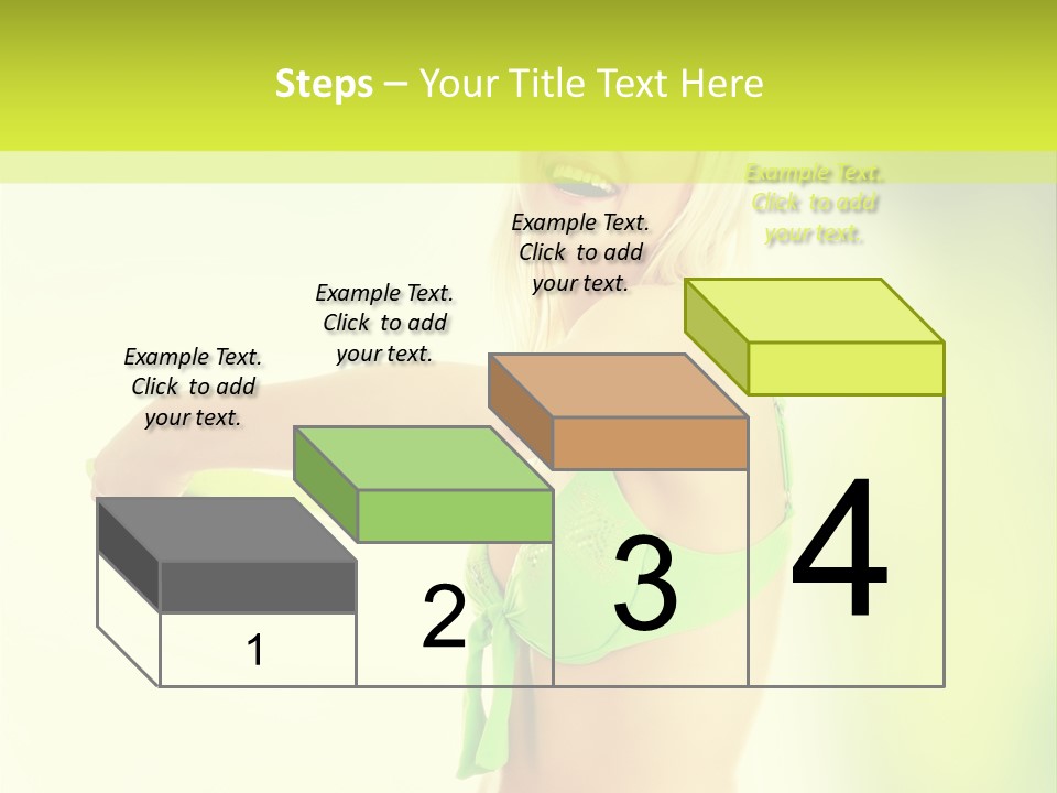 A Woman In A Bikini Holding A Frisbee PowerPoint Template