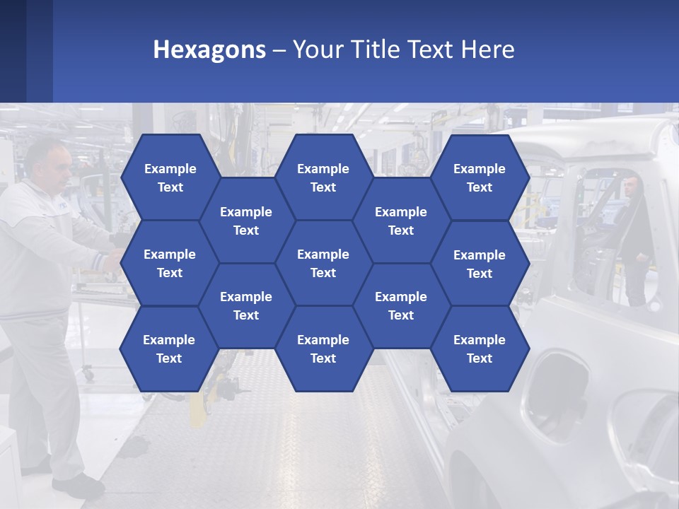 A Man Is Working On A Car In A Factory PowerPoint Template