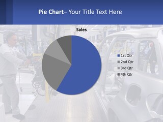 A Man Is Working On A Car In A Factory PowerPoint Template