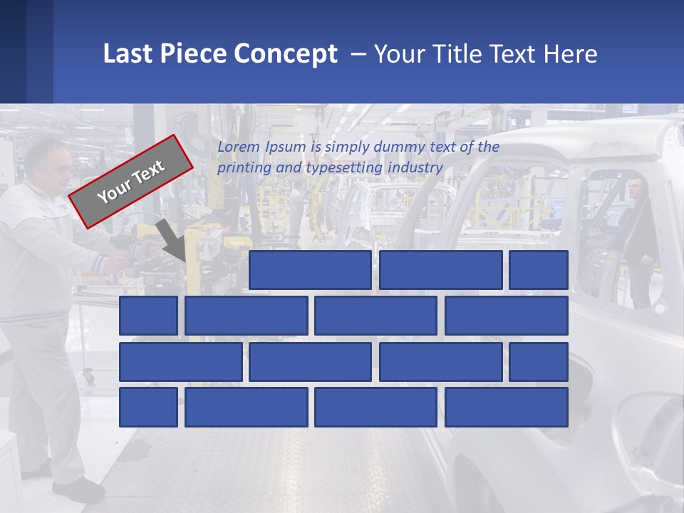 A Man Is Working On A Car In A Factory PowerPoint Template