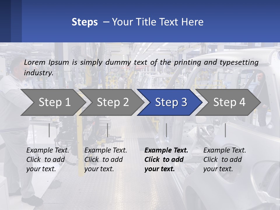 A Man Is Working On A Car In A Factory PowerPoint Template