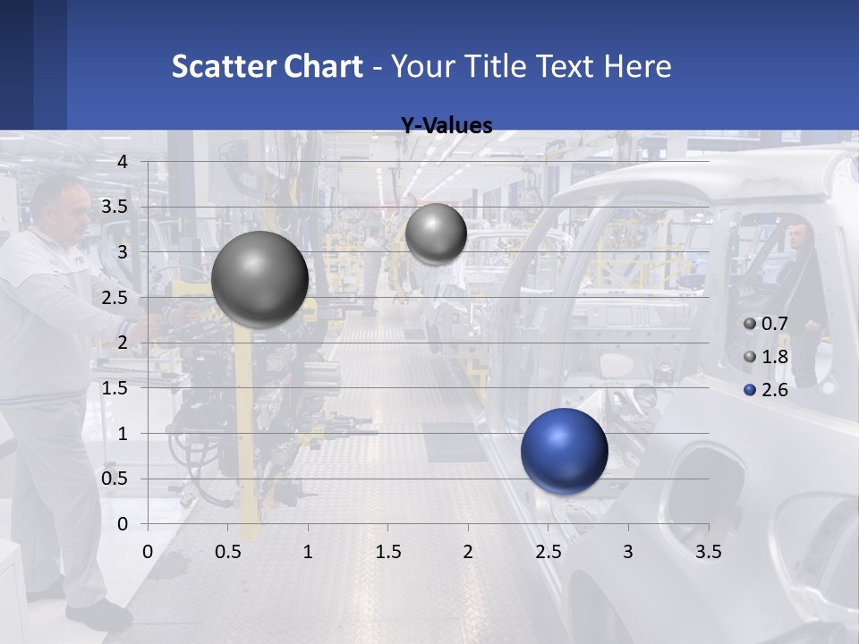 A Man Is Working On A Car In A Factory PowerPoint Template
