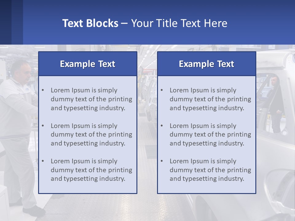 A Man Is Working On A Car In A Factory PowerPoint Template