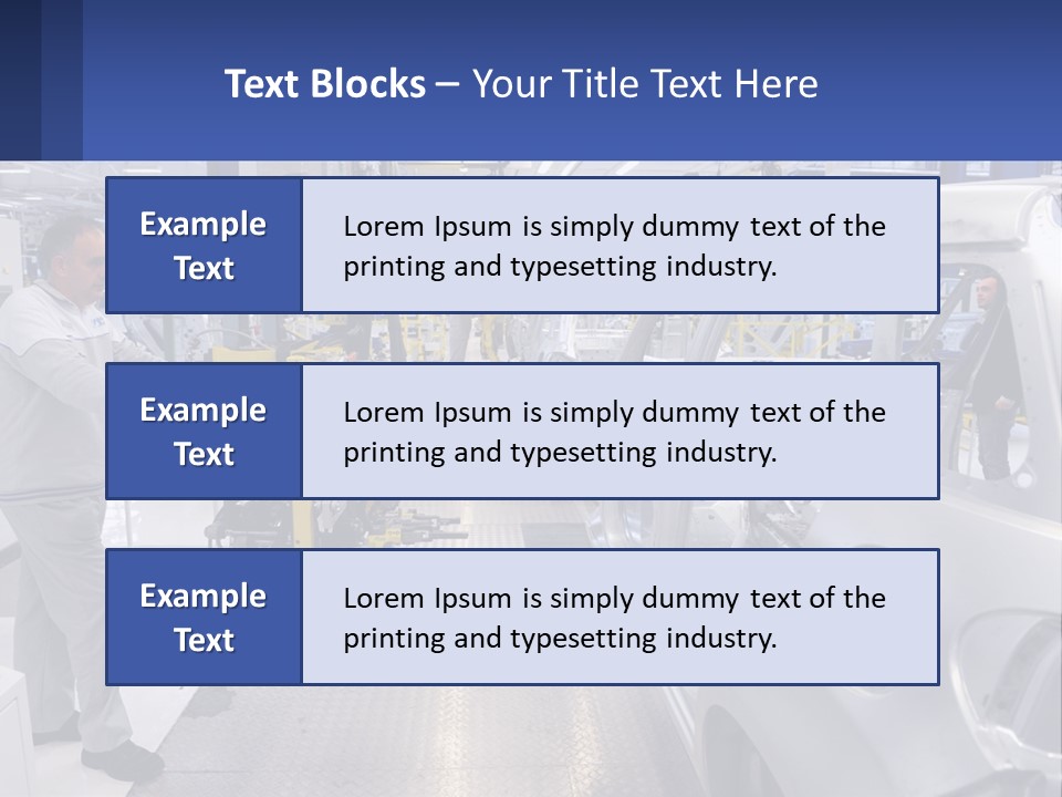 A Man Is Working On A Car In A Factory PowerPoint Template