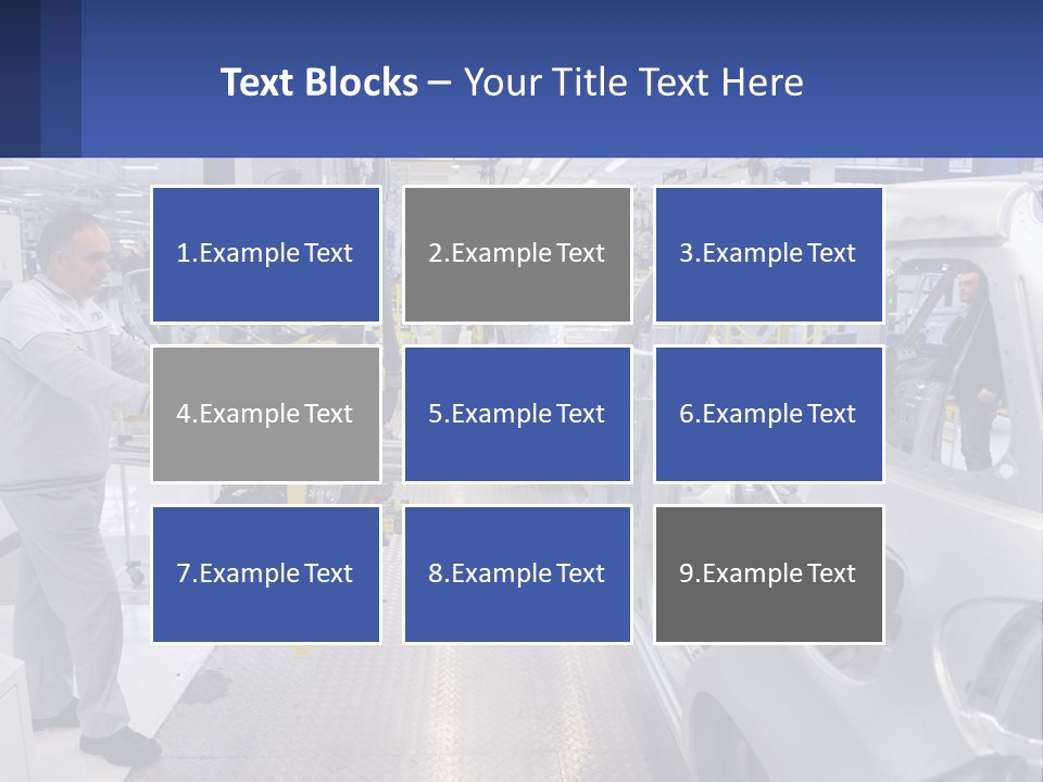 A Man Is Working On A Car In A Factory PowerPoint Template