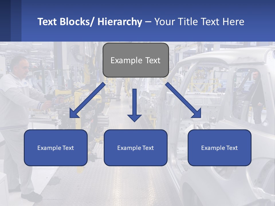 A Man Is Working On A Car In A Factory PowerPoint Template