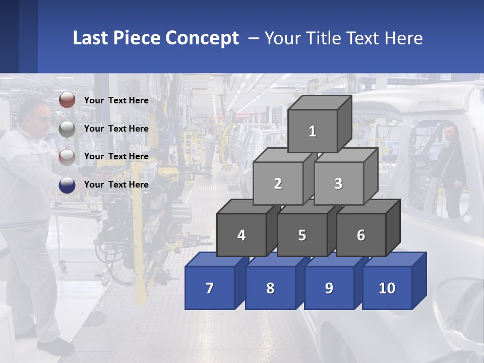 A Man Is Working On A Car In A Factory PowerPoint Template