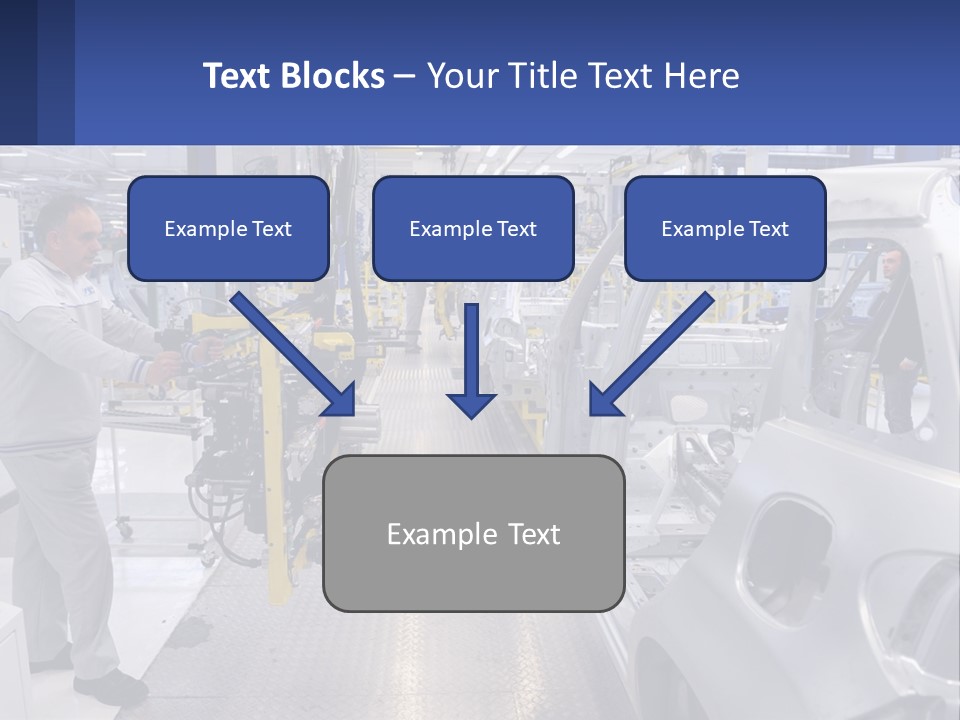 A Man Is Working On A Car In A Factory PowerPoint Template