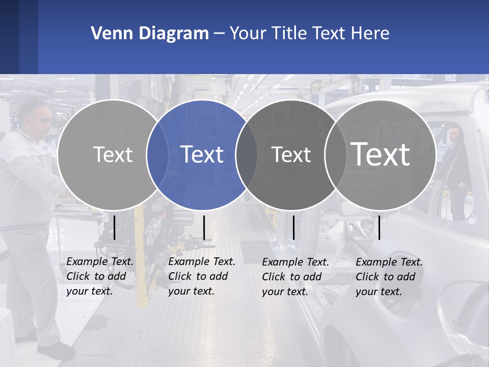 A Man Is Working On A Car In A Factory PowerPoint Template