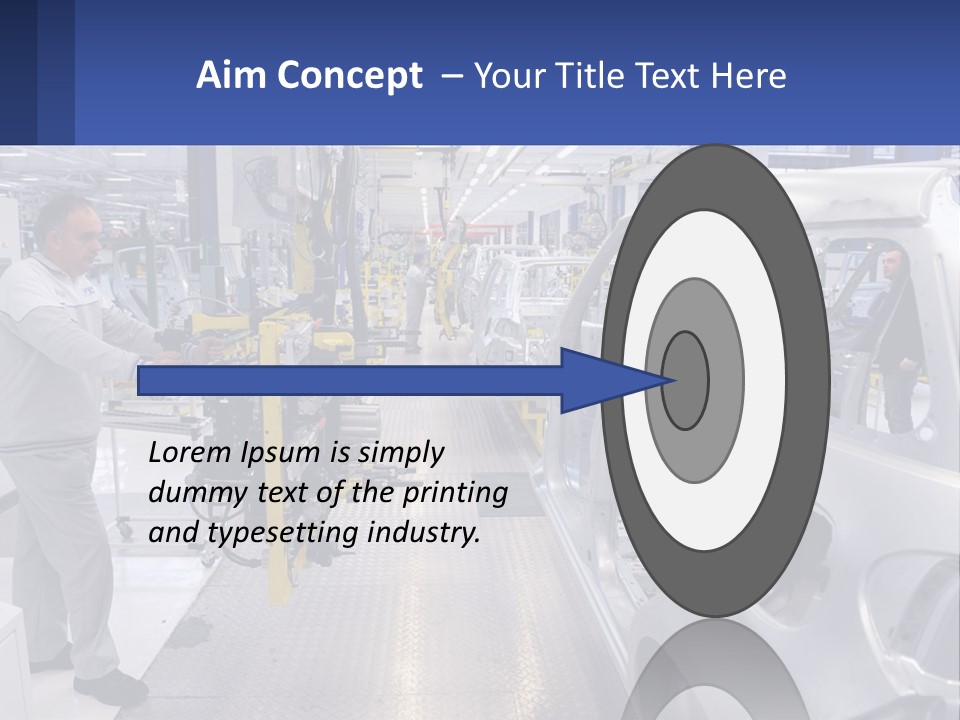 A Man Is Working On A Car In A Factory PowerPoint Template