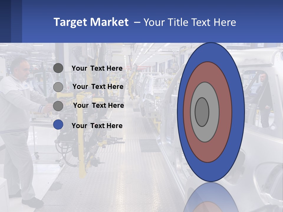 A Man Is Working On A Car In A Factory PowerPoint Template