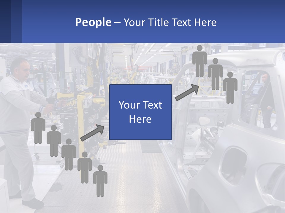 A Man Is Working On A Car In A Factory PowerPoint Template