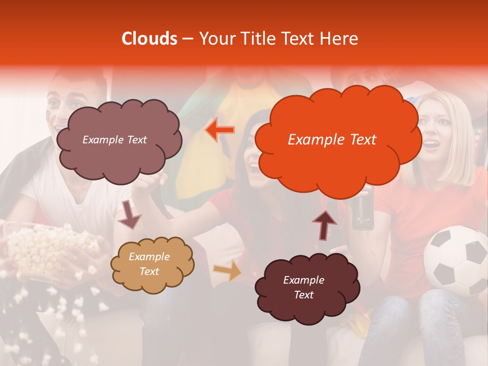 A Group Of People Sitting On Top Of A Couch PowerPoint Template