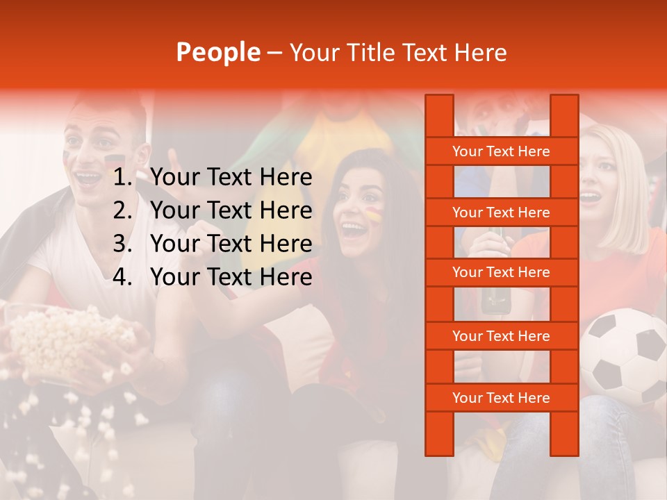 A Group Of People Sitting On Top Of A Couch PowerPoint Template