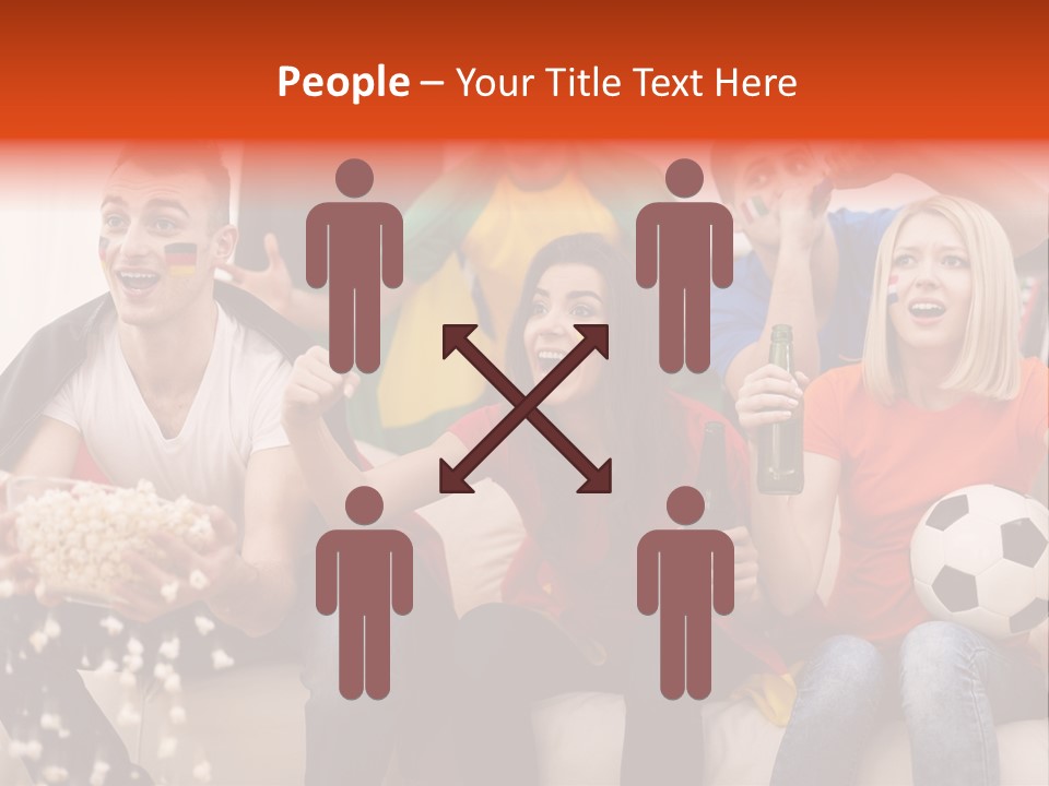 A Group Of People Sitting On Top Of A Couch PowerPoint Template