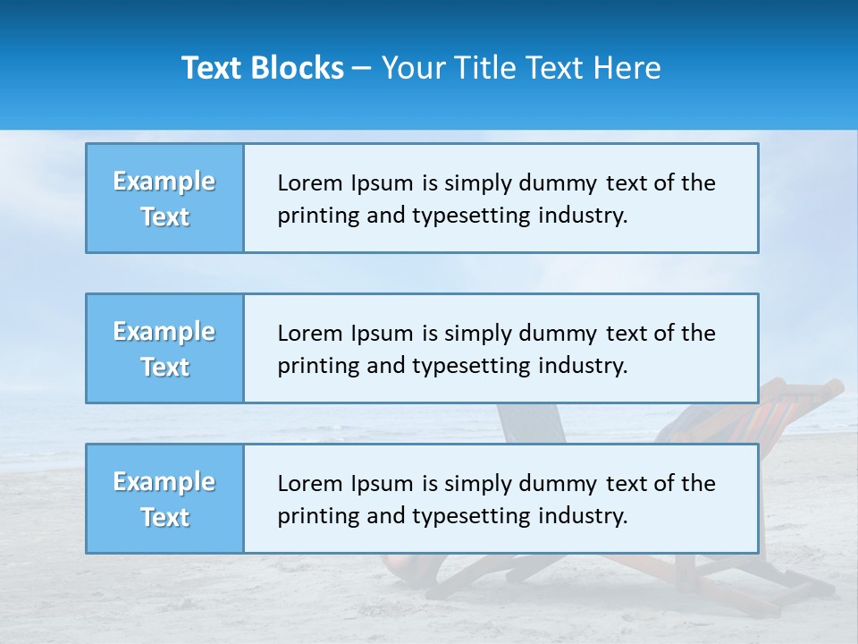 A Man Sitting In A Chair On A Beach Using A Laptop PowerPoint Template