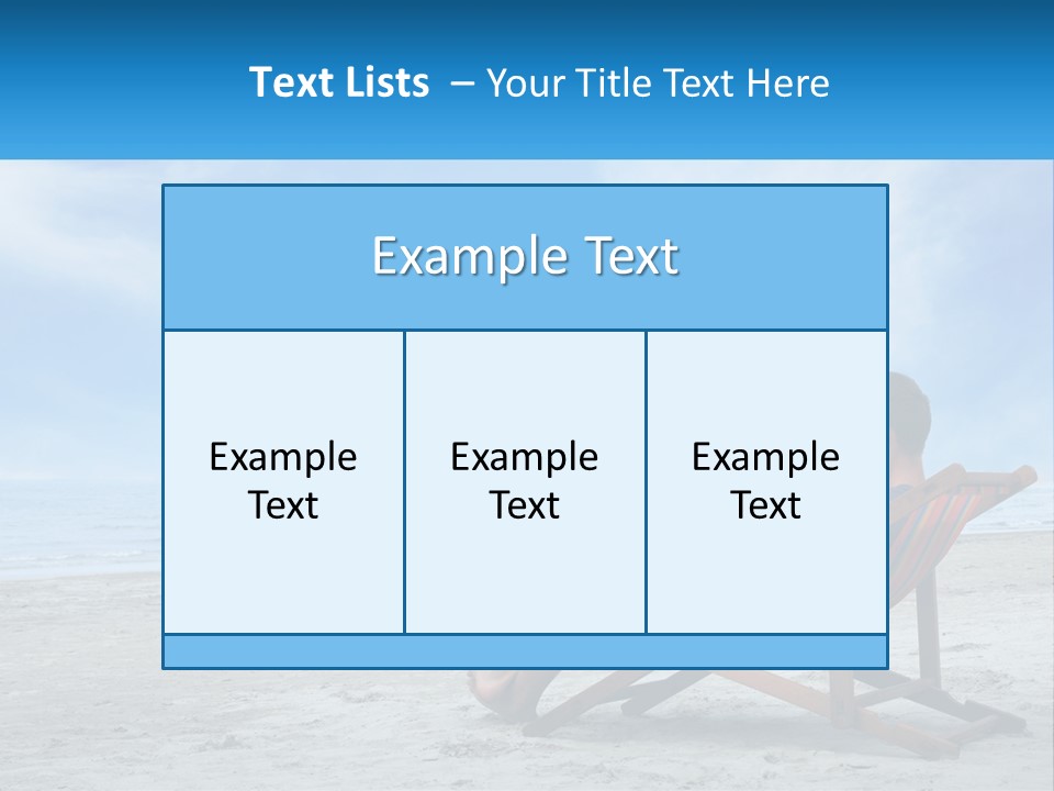 A Man Sitting In A Chair On A Beach Using A Laptop PowerPoint Template